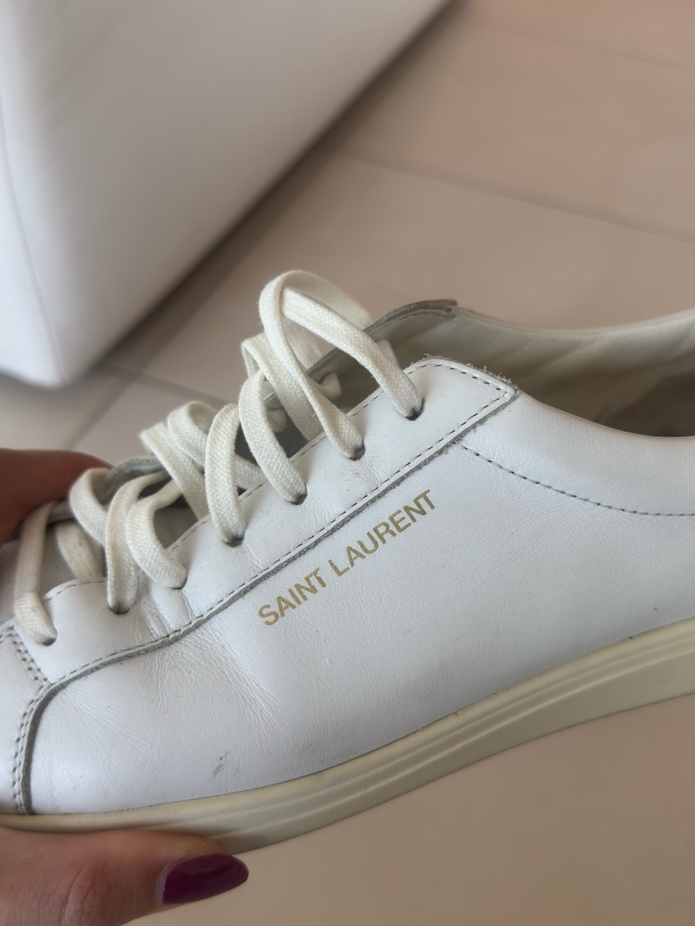 Saint Laurent Andy White Sneakers EU 42 - Picture 9 of 9